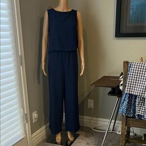 Navy Blue Sleeveless Jumpsuit M